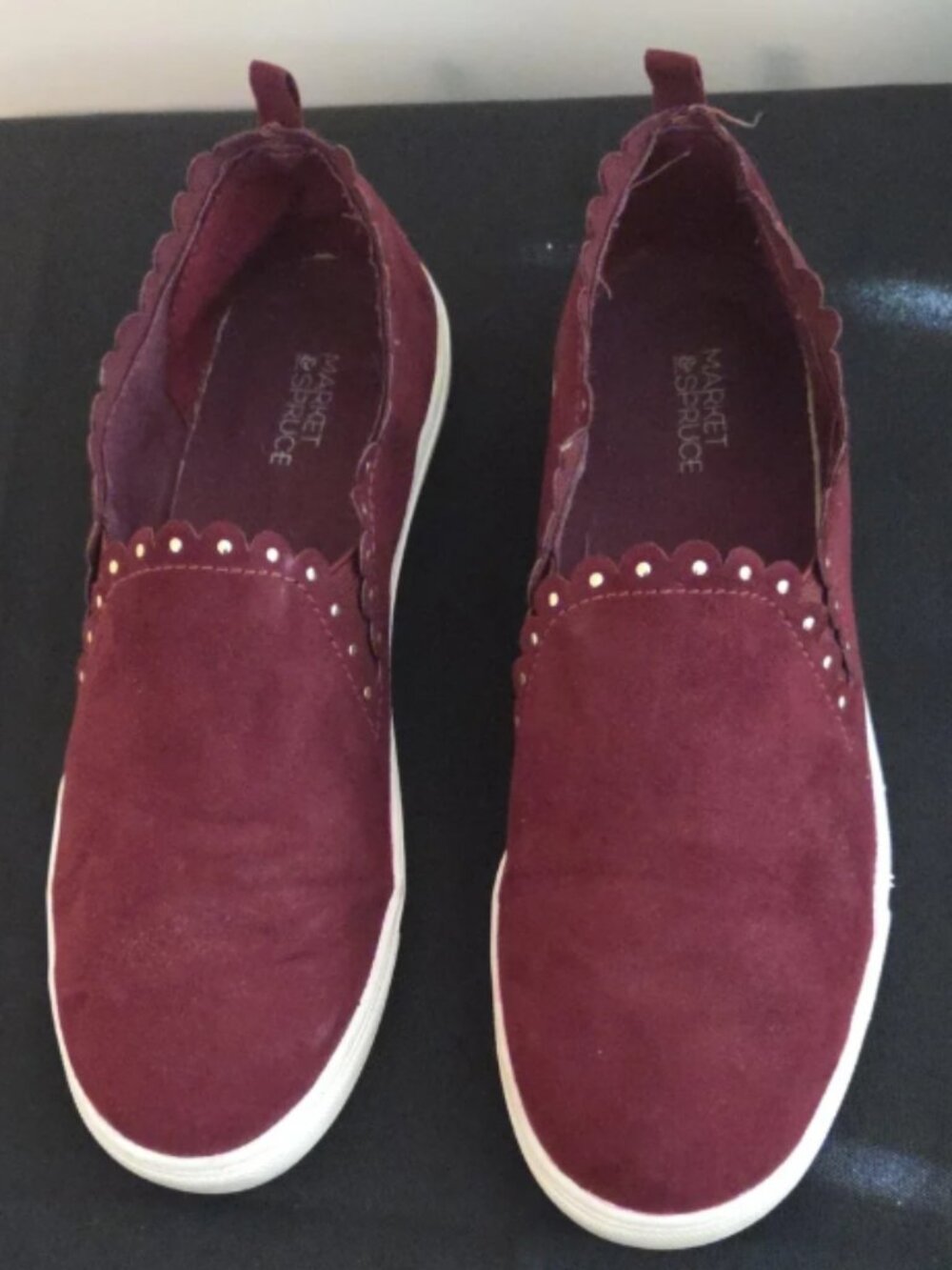 Market & Spruce Sophia Burgundy Slip on Sneakers Size 9 Stitch Fix